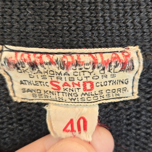 Vintage John Dunlap Womens sz 40 Black Knit Sweater Cardigan Front Button - Picture 4 of 12